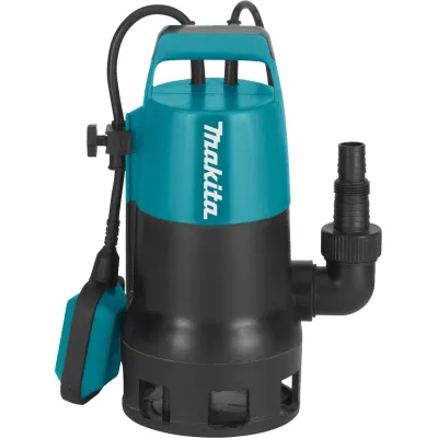 Makita Schmutzwasser-Tauchpumpe PF0410 | 400W | 8.400 l/h | 5m Förderhöhe | Schwimmschalter | IP68 | Blau/Schwarz