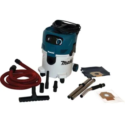 Makita Werkstattsauger VC3012L | Nass-Trockensauger Staubklasse L | 30 l | 1500 W | Push & Clean | Einschaltautomatik