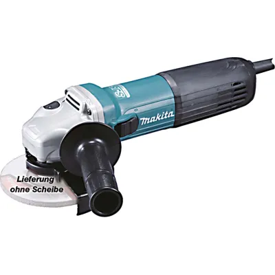Makita Winkelschleifer GA5040RZ1 | 125 mm | 1.100 W | Spindelarretierung | Anti-Restart | Metallgehäuse | Blau