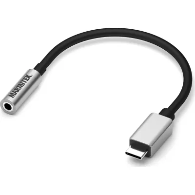 Marmitek Adapter USB-C auf 3,5mm Klinke | Connect USB-C | DAC 32-Bit | Aluminium | 15cm flexibel | Audio Converter