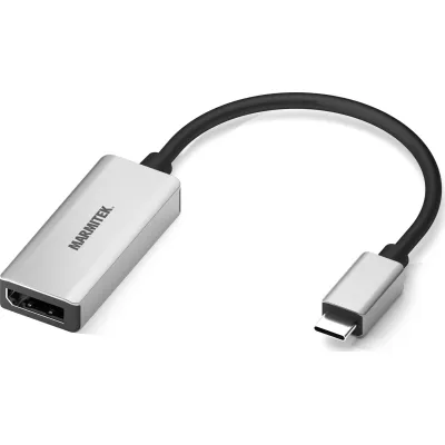 Marmitek Adapter USB-C auf DisplayPort | 15 cm | 4K 60Hz | Aluminiumgehäuse | Thunderbolt kompatibel | flexibel