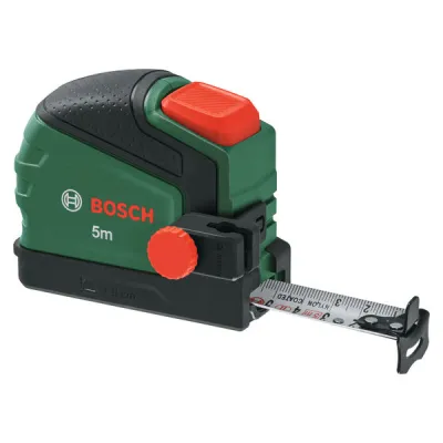 BOSCH Maßband 1600A03318 | 5 m Länge | Autolock-Funktion | Nylonband 22 mm | Bleistiftclip | Handwerkzeug schwarz
