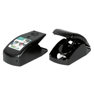 Windhager Mausefalle SNAP 05062 | schlagfalle | wiederverwendbar | 2er Set | Kunststoff | Schwarz