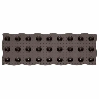 Garantia Maxi-Beetplatte 471310 | Wegplatte Garten & Camping | 70x24x2,5 cm Set 4 Stück | Klicksystem | braun