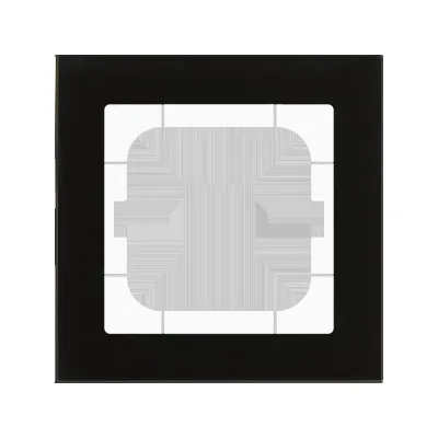 MDT Glasrahmen 1-fach BE-GTR163S.01 | Abdeckrahmen für 63mm Schalterprogramme | Glas | Schwarz | 92x92mm | glänzend