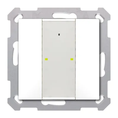 MDT Tastsensor Plus BE-TA55T2.02 | KNX 2-fach Taster | Temperatursensor | LED-Anzeige | Unterputz | Reinweiß matt