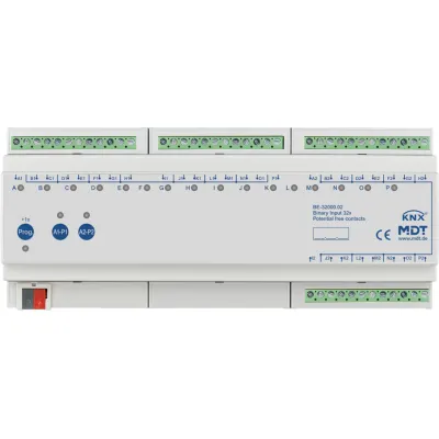MDT Binäreingang KNX BE-32000.02 | 32-fach | REG 12TE | potentialfrei | LED-Anzeige | Schalt- & Impulszähler
