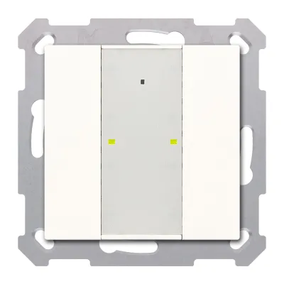 MDT KNX RF+ Funk Taster Plus RF-TA55A2.01 | 2-fach Unterputz Aktor | 55 mm | 2 Tasten LED | glänzend weiß