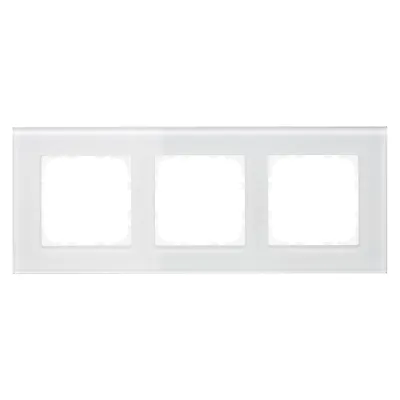 MDT Glasrahmen 3-fach BE-GTR3W.01 | 55 mm Programme | Glas | 92x234 mm | glänzend | Klemmbefestigung | weiß