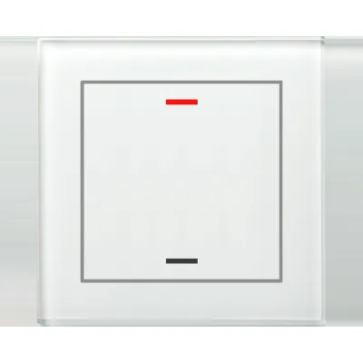 MDT Glastaster II Light BE-GTL10W.01 | KNX Tastsensor 1-fach | RGBW LED | 2 Sensorflächen | Unterputz | Glas Weiß