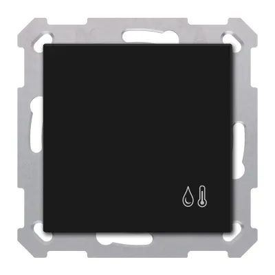 MDT KNX Raumtemperatur- und Feuchtesensor SCN-TFS5506.01 | Unterputz | 55 mm kompatibel GIRA JUNG BERKER | Schwarz matt
