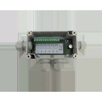 MDT Temperaturregler/Sensor SCN-RT6AP.01 | KNX 6-fach Aufputz | Für PT1000 Fühler | Heizung Lüftung | IP20 Kunststoff