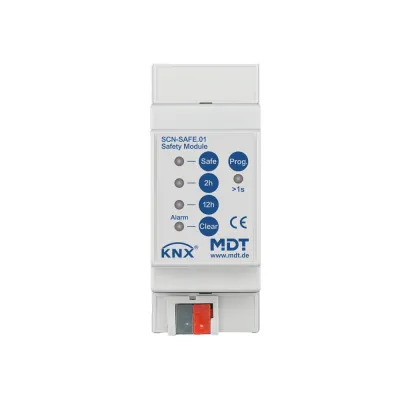 MDT Sicherheitsmodul SCN-SAFE.01 | KNX REG 2TE | Manipulationsschutz | Innen- & Außenbereich | Linienüberwachung