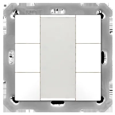 MDT Taster 55 6-fach BE-TA5506.G2 | KNX Unterputz-Schalter | 6 Tasten | Beschriftungsfeld | glänzend | reinweiß RAL 9010