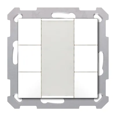 MDT Taster 55 6-fach BE-TA5506.02 | KNX Unterputz Schalter | 6 Tasten | Beschriftungsfeld | matt | Reinweiß