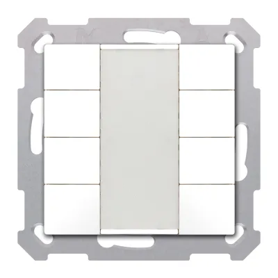 MDT Taster 55 8-fach BE-TA5508.G2 | KNX Unterputz Schalter | 55 mm | Beschriftungsfeld | Kunststoff | Reinweiß RAL 9010