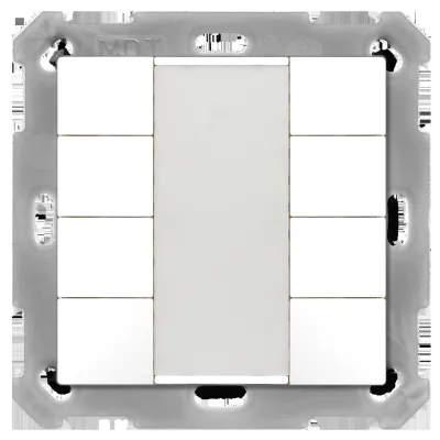 MDT Tastsensor 8-fach BE-TA5508.02 | KNX Taster 55 mm | Unterputz | Beschriftungsfeld | reinweiß matt | Kunststoff
