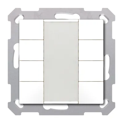 MDT Tastsensor 8-fach BE-TA5508.02 | KNX Taster 55 mm | Unterputz | Beschriftungsfeld | reinweiß matt | Kunststoff