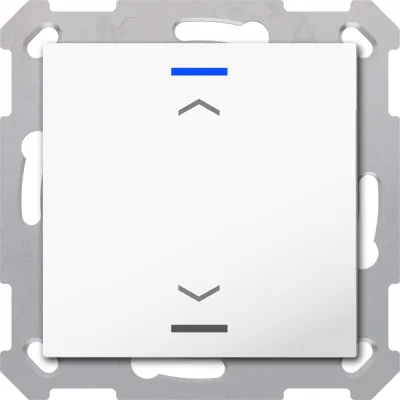 MDT Taster Light 55 BE-TAL5501.A1 | KNX Tastschalter 1-fach | RGBW-LED | Jalousie-Auf/Ab | Unterputz | Reinweiß glänzend