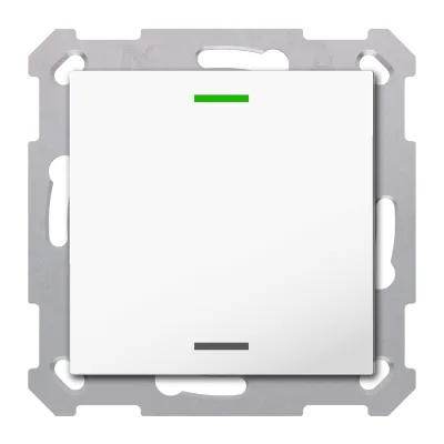 MDT Taster Light 55 1-fach BE-TAL55T1.01 | KNX Schalter | RGBW | Temperatursensor | Unterputz | reinweiß glänzend