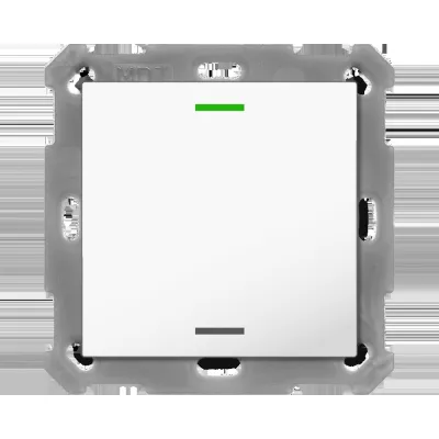 MDT Taster Light 55 BE-TAL5501.01 | KNX Tastsensor 1-fach | RGBW LED | Unterputz | 55 mm | glänzend | Weiß RAL 9010