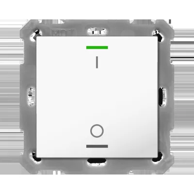 MDT Taster Light 55 1-fach BE-TAL55T1.B1 | KNX Tastsensor Unterputz | RGBW LED | Temperatursensor | 55mm | glänzend weiß