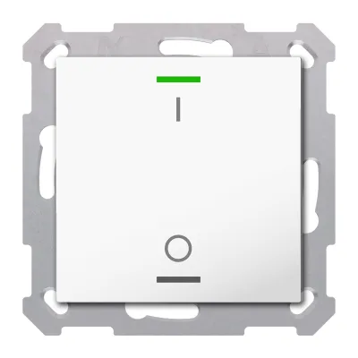 MDT Taster Light 55 1-fach BE-TAL55T1.B1 | KNX Tastsensor Unterputz | RGBW LED | Temperatursensor | 55mm | glänzend weiß