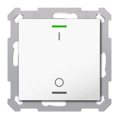 MDT Taster Light 55 BE-TAL5501.B1 | KNX Tastsensor 1-fach | RGBW-LED | Unterputz 55mm | glänzend | reinweiß