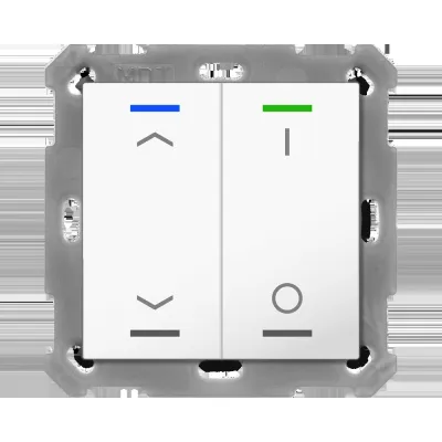 MDT Taster Light 55 BE-TAL55T2.C1 | KNX Tastsensor 2-fach | RGBW LED | Temperatursensor | Unterputz | 55 mm | weiß