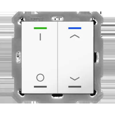 MDT Taster Light 55 BE-TAL55T2.D1 | KNX Tastsensor 2-fach | RGBW | Temperatursensor | Unterputz | weiß RAL 9010
