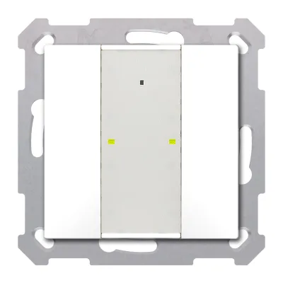 MDT KNX Taster Plus 55 BE-TA55P2.G2 | 2-fach Unterputz Tastsensor | LED-Statusanzeige | Beschriftungsfeld | Reinweiß