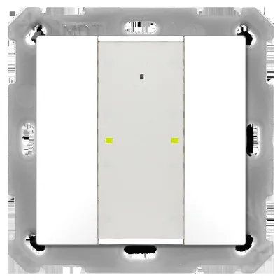 MDT KNX Tastsensor BE-TA55P2.02 | Taster Plus 55 2-fach | Unterputz | LED-Anzeige | Beschriftungsfeld | Reinweiß matt