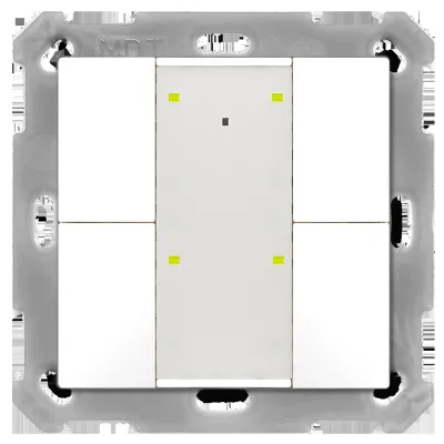 MDT Taster Plus 55 BE-TA55P4.02 KNX Tastsensor Unterputz 4-fach | LED-Anzeige | Beschriftungsfeld | reinweiß matt