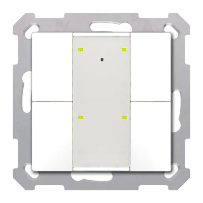 MDT Taster Plus 55 BE-TA55P4.02 KNX Tastsensor Unterputz 4-fach | LED-Anzeige | Beschriftungsfeld | reinweiß matt