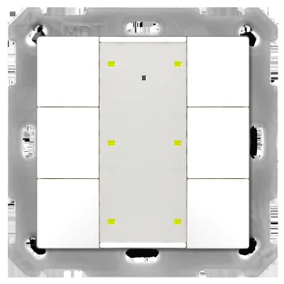 MDT Taster Plus 55 BE-TA55P6.G2 KNX Tastsensor | 6-fach | Unterputz | LED-Anzeige | Beschriftungsfeld | Reinweiß