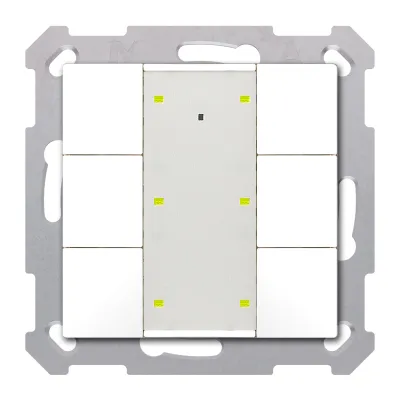 MDT Taster Plus 55 BE-TA55P6.G2 KNX Tastsensor | 6-fach | Unterputz | LED-Anzeige | Beschriftungsfeld | Reinweiß