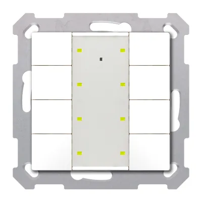 MDT Taster Plus 55 BE-TA55P8.G2 | KNX Tastsensor 8-fach | Unterputz | 55 mm | LED-Anzeige | reinweiß glänzend