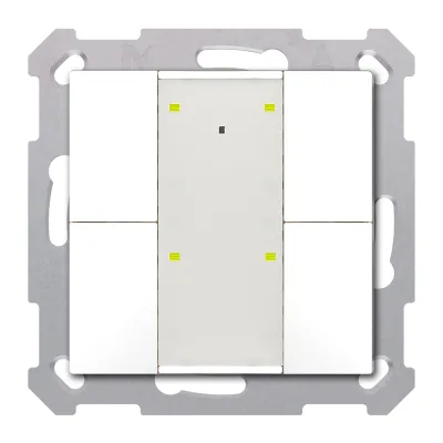 MDT Taster Plus 55 4-fach BE-TA55P4.G2 | KNX Tastsensor Unterputz | 4 Tasten | LED-Anzeige | Beschriftungsfeld | weiß