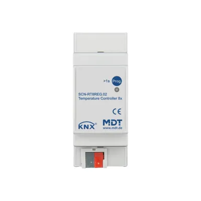 MDT Raumtemperaturregler KNX 8-fach SCN-RT8REG.02 | REG | 2TE | PI/PWM/2-Punkt | Unterputz | Kunststoff grau | IP20