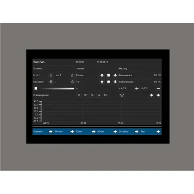 MDT Touchpanel VisuControl VC-0701.04 | KNX Melde- und Bedientableau | 7 Zoll Glas-Touch | Ethernet | Unterputz | IP20
