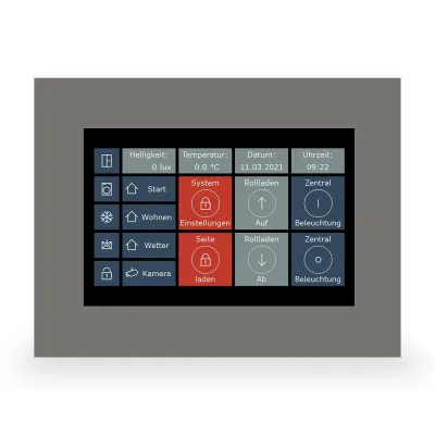 MDT Touchpanel VisuControl VC-0701.04 | KNX Melde- und Bedientableau | 7 Zoll Glas-Touch | Ethernet | Unterputz | IP20