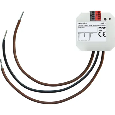 MDT Jalousieaktor JAL-01UP.02 KNX 1-fach Unterputz | 6A | 230V AC | für Rollladen & Jalousien | max. 300W | IP20