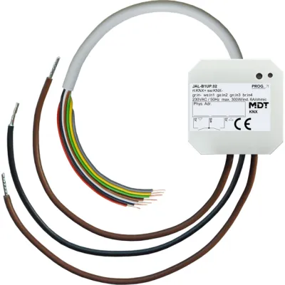MDT Jalousieaktor JAL-B1UP.02 | KNX Unterputz 1-fach | 6A 230V | 4 Binäreingänge | Sonnenstandsberechnung | IP20