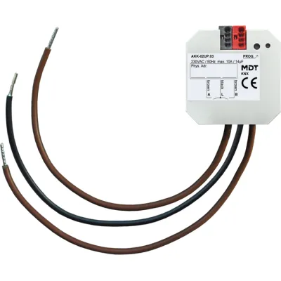 MDT Schaltaktor AKK-02UP.03 KNX Unterputz 2-fach | 10A | 230V AC | Kompakt | 2 Ausgänge | LED-Anzeige | IP20