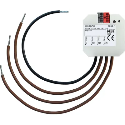 MDT Schaltaktor AKK-03UP.03 | KNX Unterputz 3-fach | 10A | 230V AC | Fan Coil Steuerung | Kompakt | 2 EVG | IP20