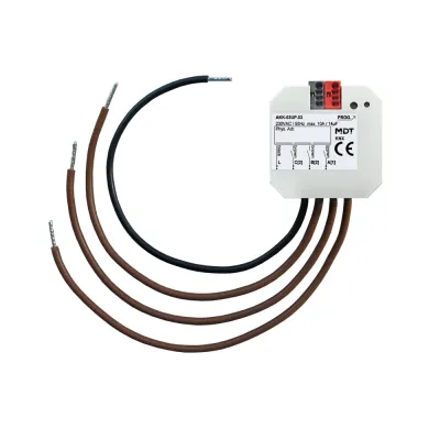 MDT Schaltaktor AKK-03UP.03 | KNX Unterputz 3-fach | 10A | 230V AC | Fan Coil Steuerung | Kompakt | 2 EVG | IP20