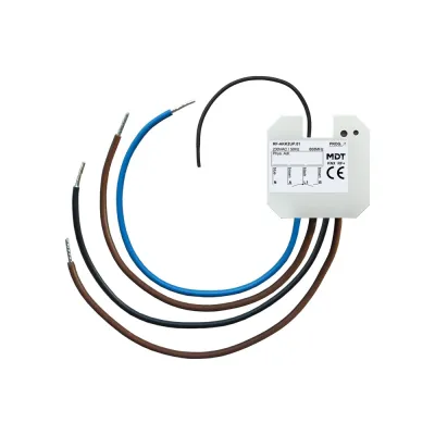 MDT Schaltaktor Unterputz RF-AKK2UP.01 | KNX RF+ Funk 2-fach | 10A 230V AC | System Mode | für ETS5 | 868MHz | IP20