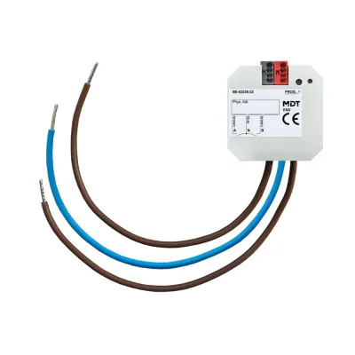 MDT BE-02230.02 Tasterinterface 2-fach Unterputz KNX | 230V AC | Binäreingang | 2 Eingänge | Busankoppler | IP20