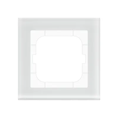 MDT Glasrahmen 1-fach BE-GTR163W.01 | Abdeckrahmen für 63mm Schalterprogramme | Glas | 92x92mm | glänzend | weiß