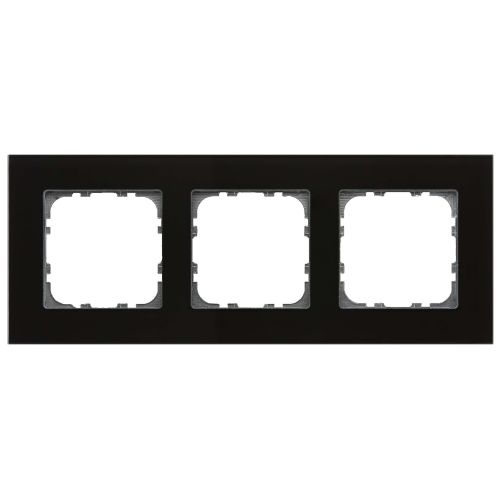 Bild: MDTtechno. Glasrahmen 3-fach schwarz BE-GTR3S.01